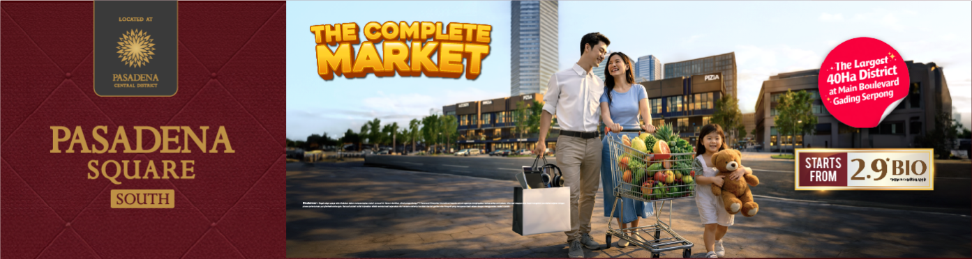 Pasadena Square South hadir sebagai bagian dari pengembangan kawasan strategis Pasadena Central District, membawa konsep “the complete market" sebagai destinasi komersial yang dirancang untuk menjadi pusat aktivitas dan perputaran bisnis yang hidup