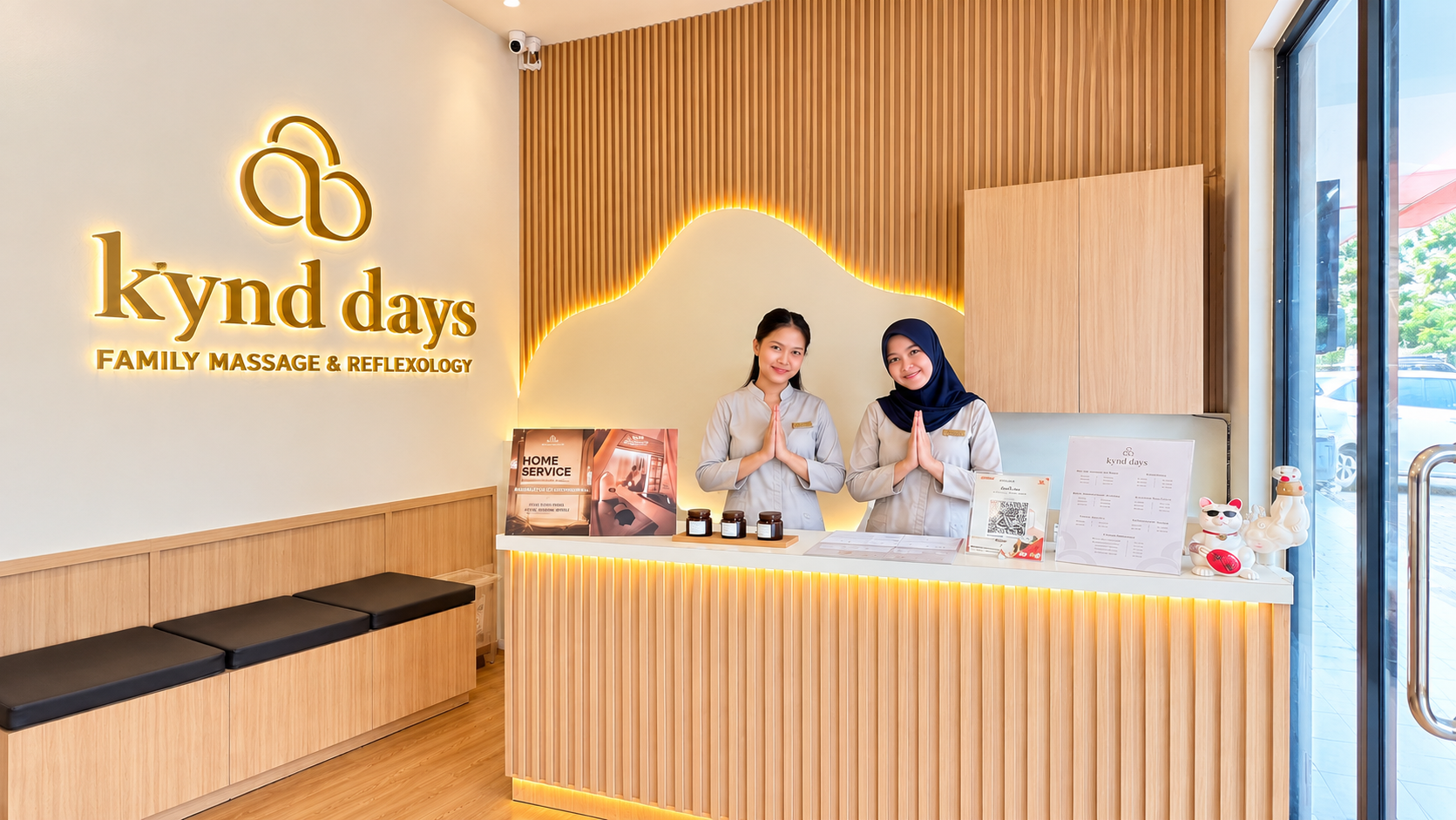 Kynd Days Gading Serpong dengan layanan family massage dan reflexology berkonsep Japanese-inspired