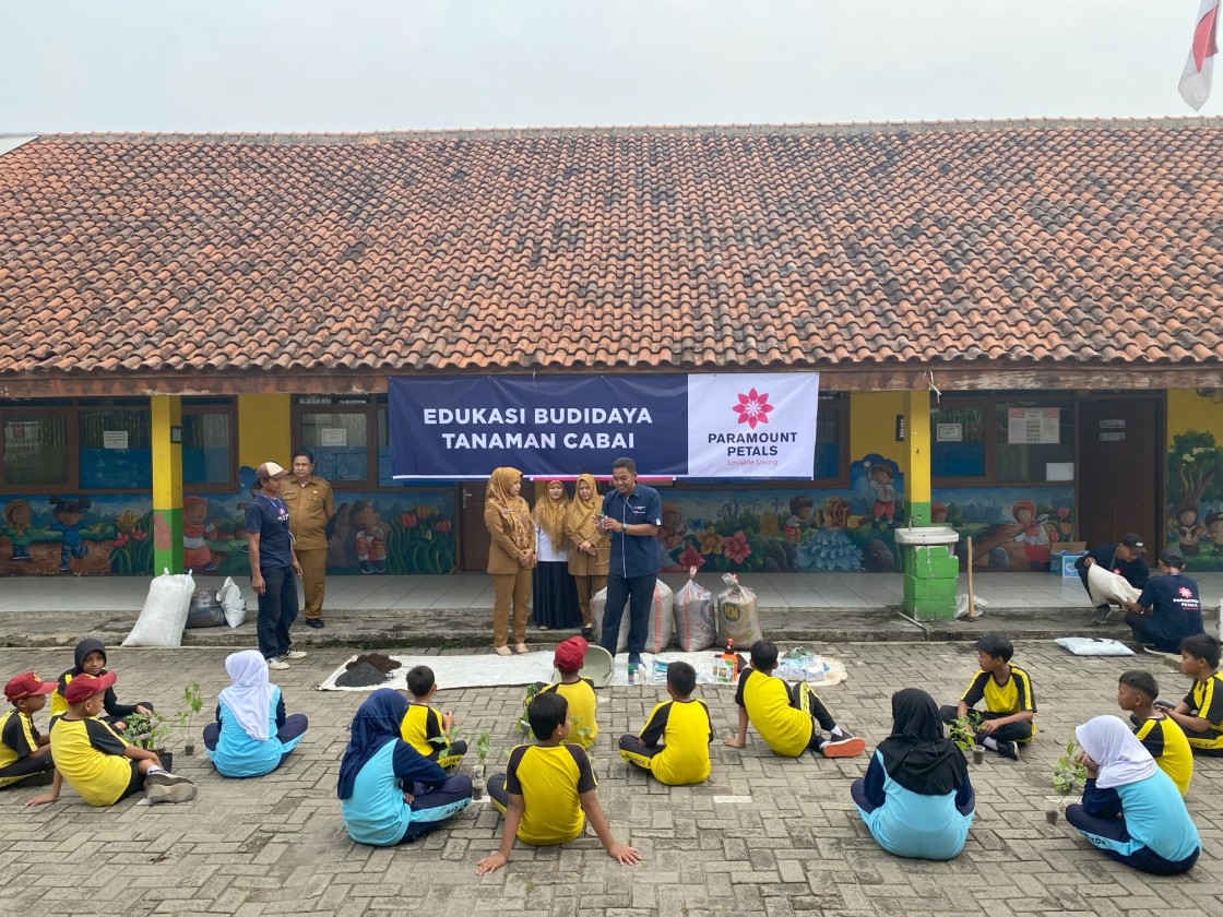 Paramount Land Sukseskan Gerakan Tanam Pangan Cepat Panen (GERCEP),  Melalui Budidaya Tanaman Cabai di 5 Sekolah Dasar, Tangerang